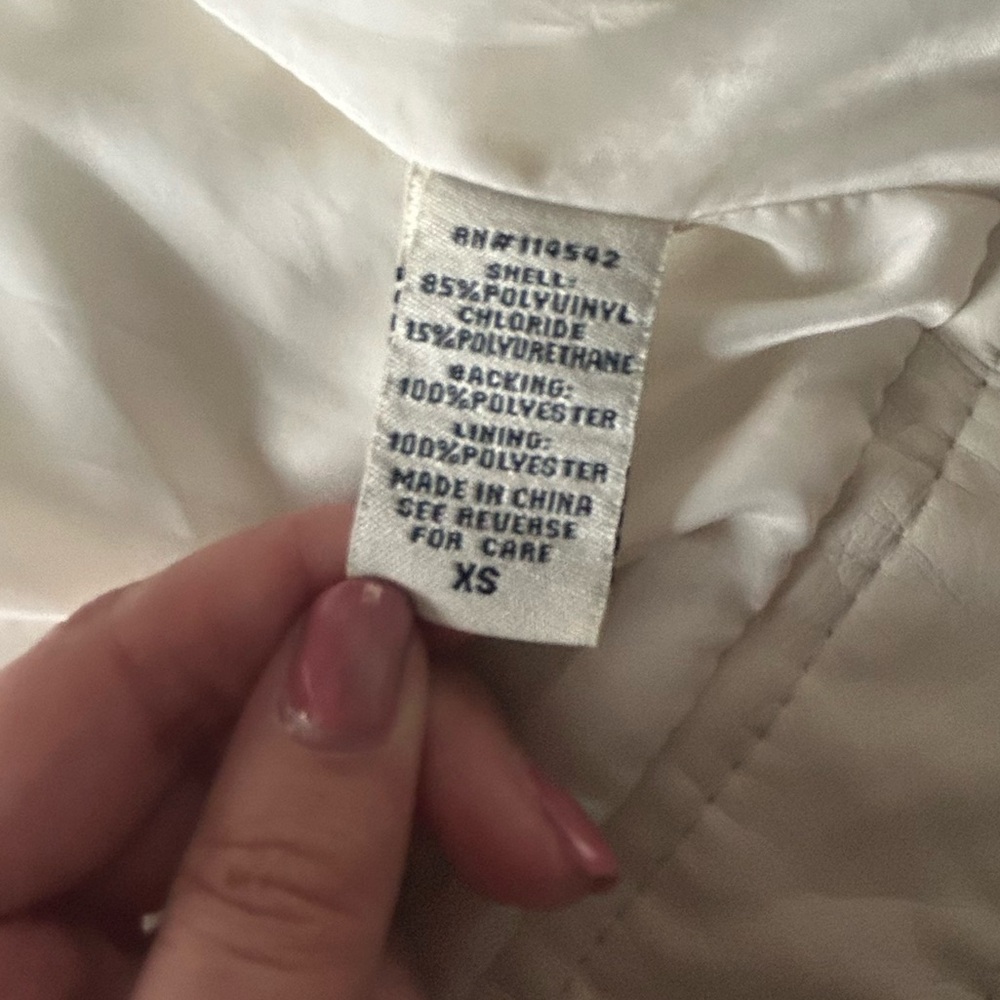 Light Cream Cropped Zip Jacket - Picture 4 of 5